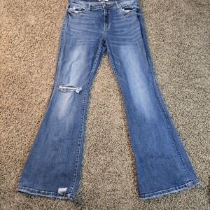 Vervet MID RISE FULL LENGTH FLARE JEANS T5201 Size 32